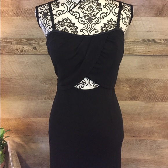 Adrianna Papell Evening Slinky Black Dress - Picture 2 of 6